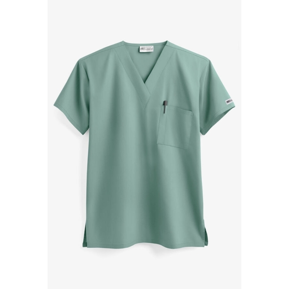 UA Best Buy Scrubs Unisex 1-Pocket V-Neck Top - Picture 1 of 2